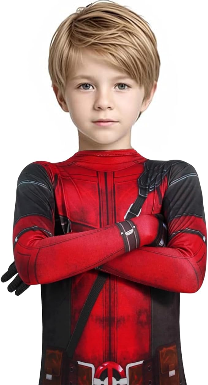 Heroes Kids Jumpsuit 3D Print Bodysuit with Mask