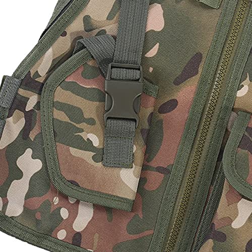 Syrisora Colete de camuflagem infantil com vários bolsos para caça ao ar livre (CP camuflado)
