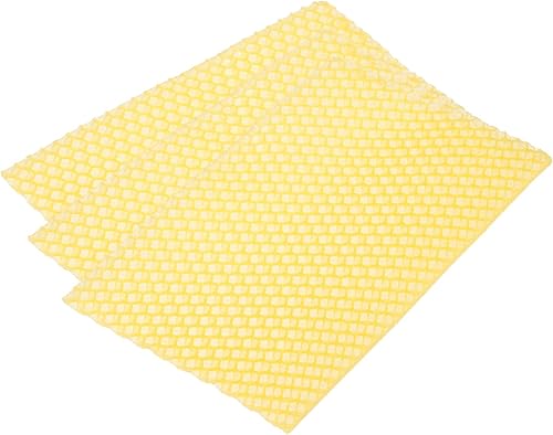 uxcell 10 bases de cera para marcos de abejas hojas de base de colmena base de hojas de miel de abeja herramienta de apicultura amarillo