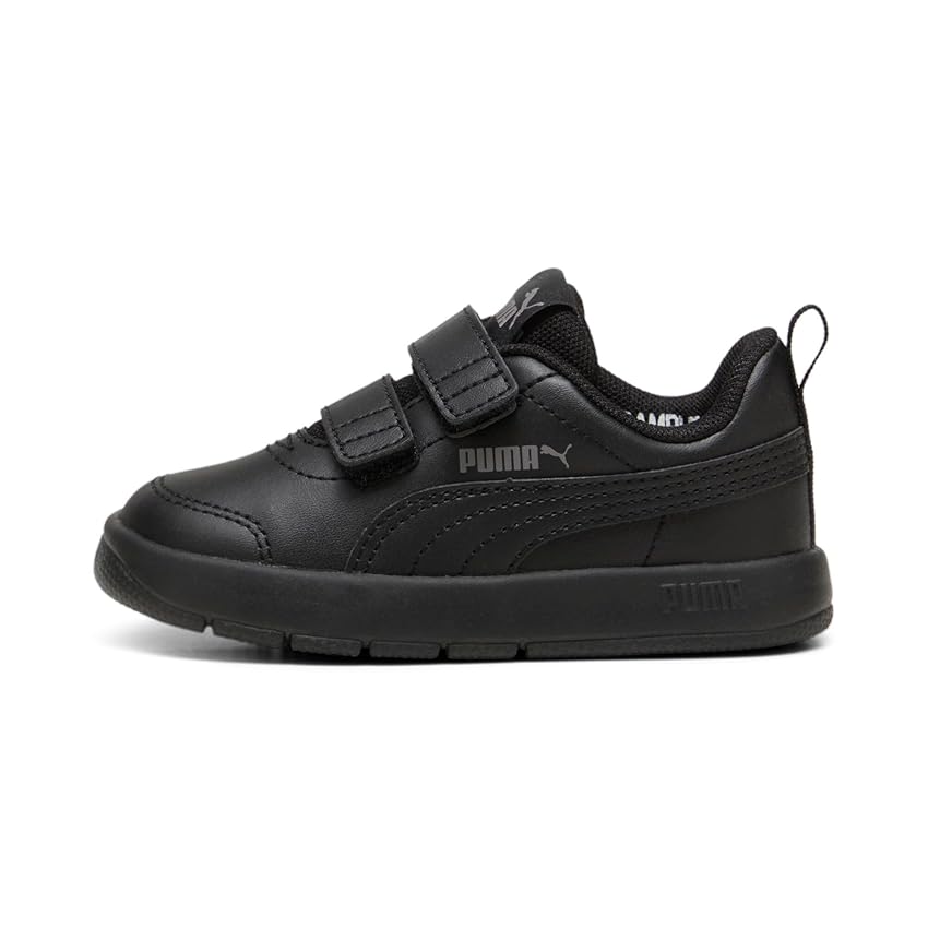 PUMA Courtflex V3 V Inf, Sneaker Unisex-Bimbi 0-24, Black Black-Cast Iron, 23 EU