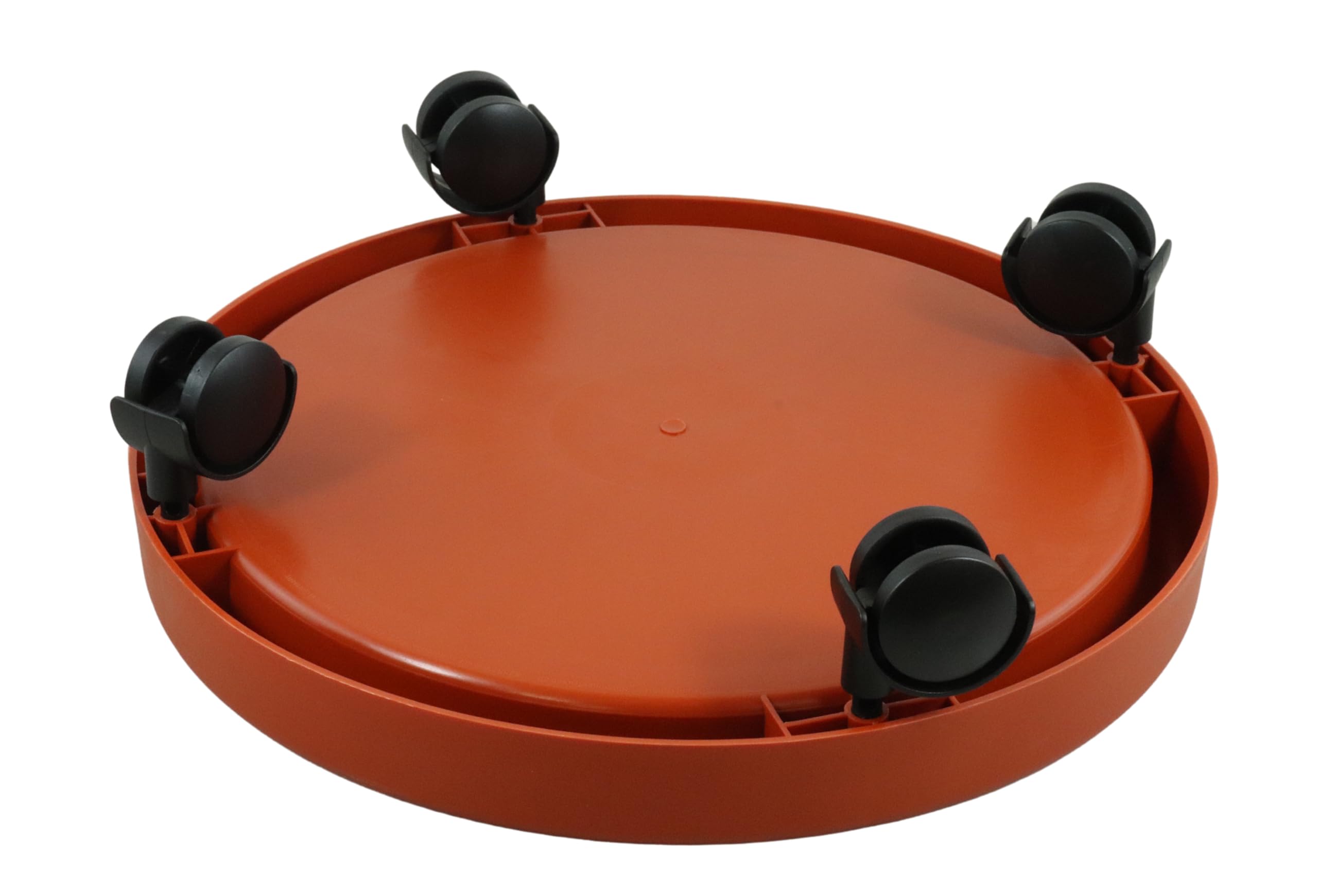 Dörner + Helmer Rolka do roślin, okrągła, średnica 34 cm, nośność 35 kg, kółka skrętne, do użytku wewnątrz i na zewnątrz, brązowy