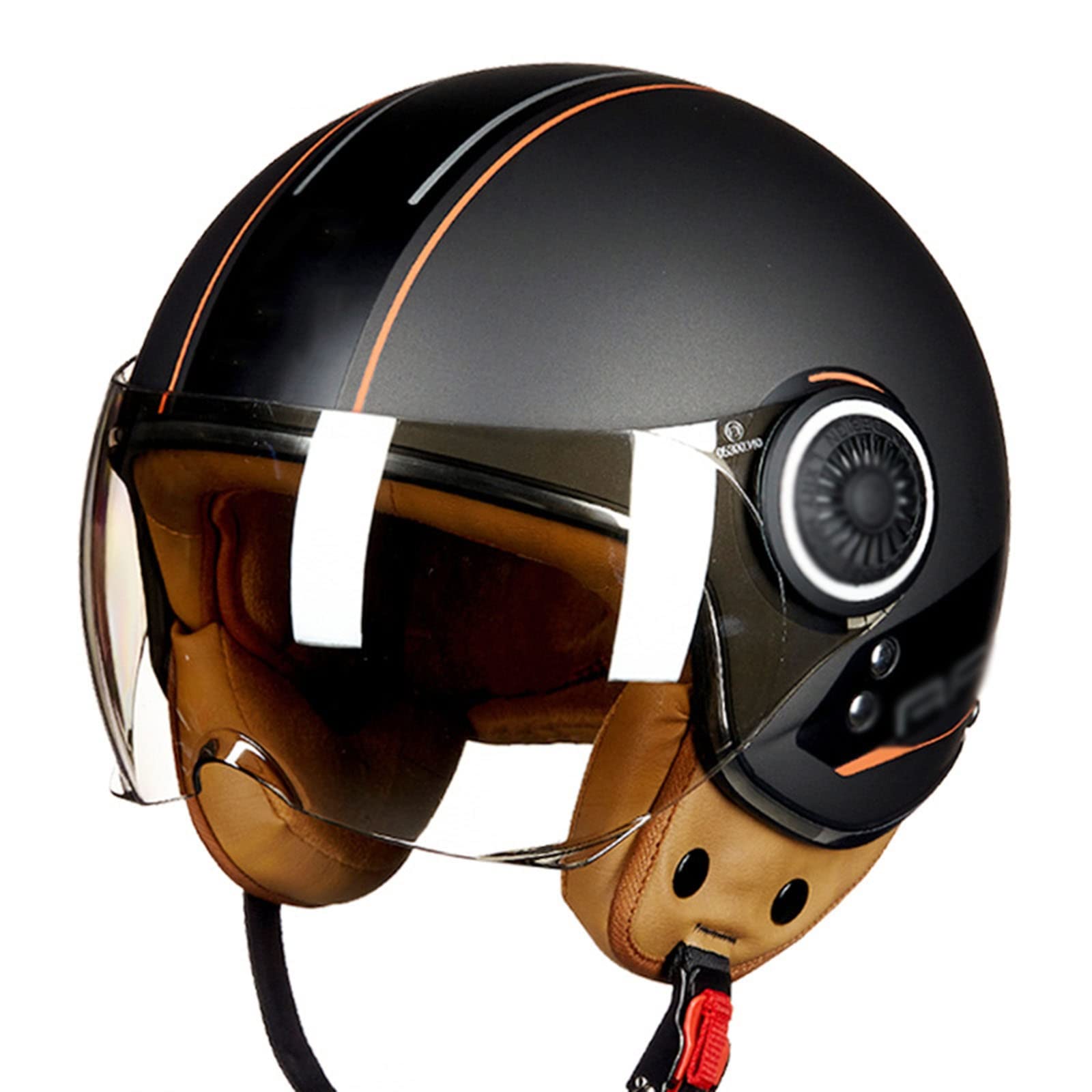 Vintage Caschi Da Moto Donna Uomo, Retrò Casco Mezzo Con Parasole, Motorino Caschi Jet ECE DOT