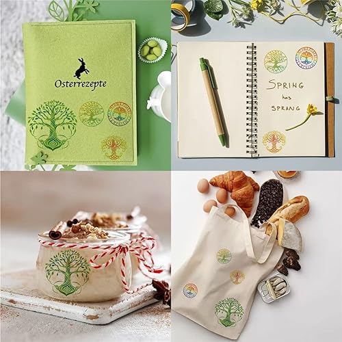 Miniatura 4 de CRASPIRE Calcomanías de pared de árbol de la vida, calcomanías de ventana de árbol, impermeables, extraíbles, de vinilo, arte de pared para jardín,