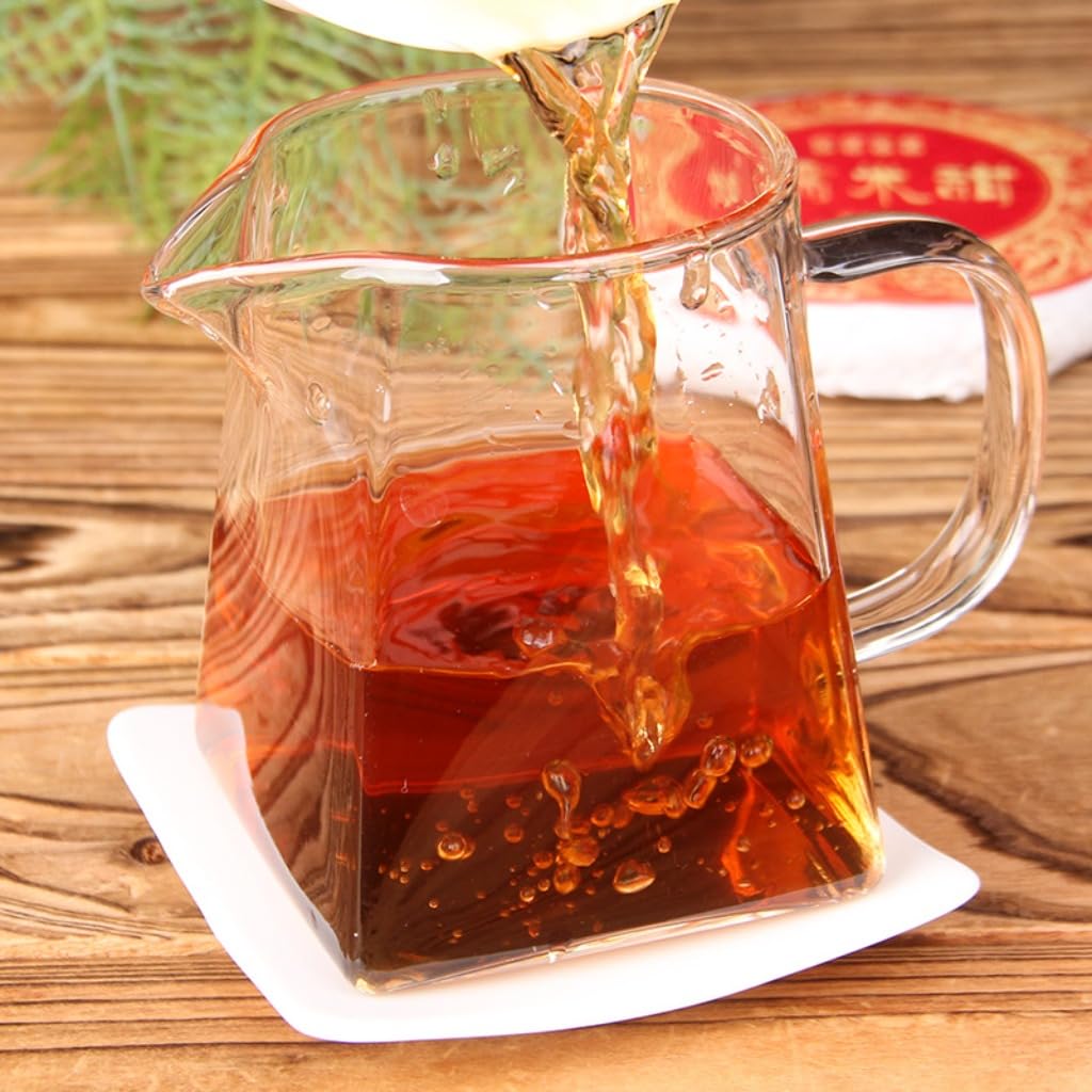 Yunnan Reifer Pu-Erh Tee | Qualitätsstufe A, Teekuchen Mit Klebreis-Geschmack | Sanft & Mild | Natürliches Gesundes Getränk (100g*5)