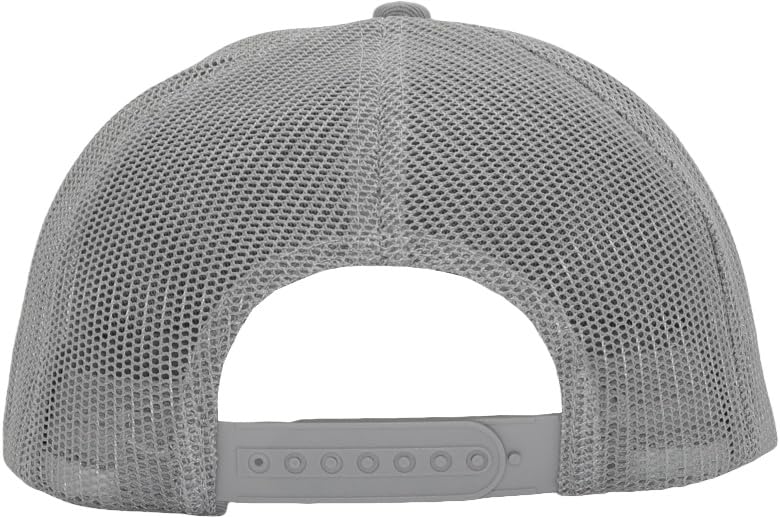 Image of Flat Bill Snapback Mesh Hats | Fits OSFM & XXL Big Head | Blank Solid Color Adjustable Trucker Hat for Men