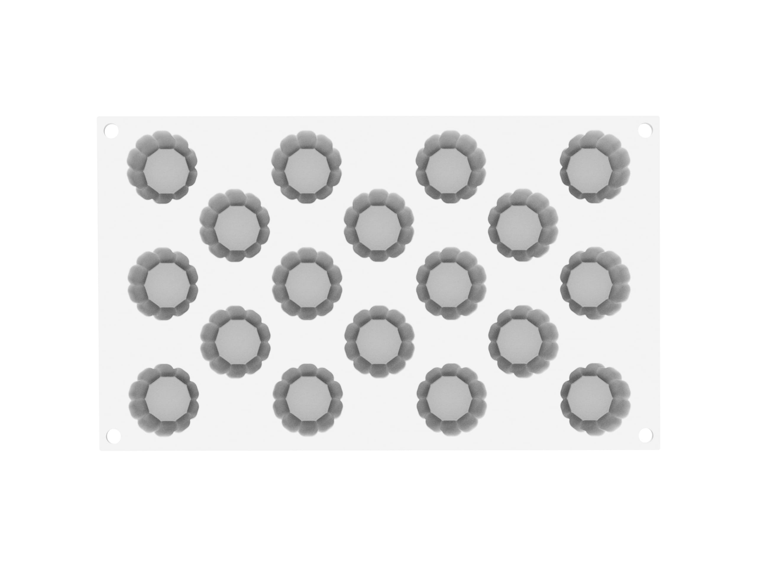 silikomart Stampi in Silicone per Dolci – Charlotte XS 16 - ⌀38 H 18 MM - Accessori Professionali per Natale e Pasticceria - Stampini Monoporzione per Dolci Forno