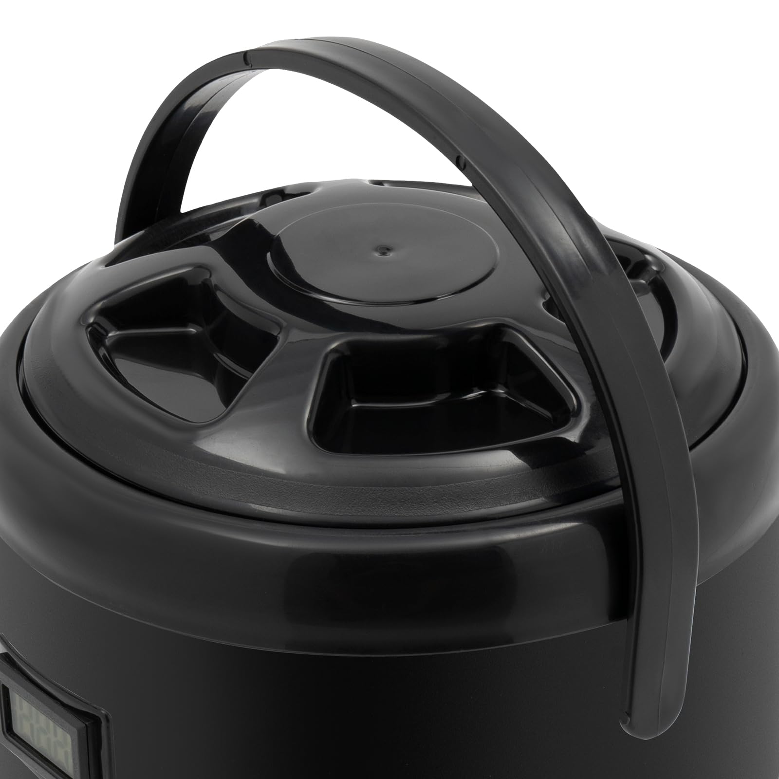 OUKANING Distributeur de boissons isotherme en acier inoxydable de 8 à 12 l avec thermomètre numérique et robinet, double paroi pour garder les boissons chaudes/froides pendant 12 heures, grand