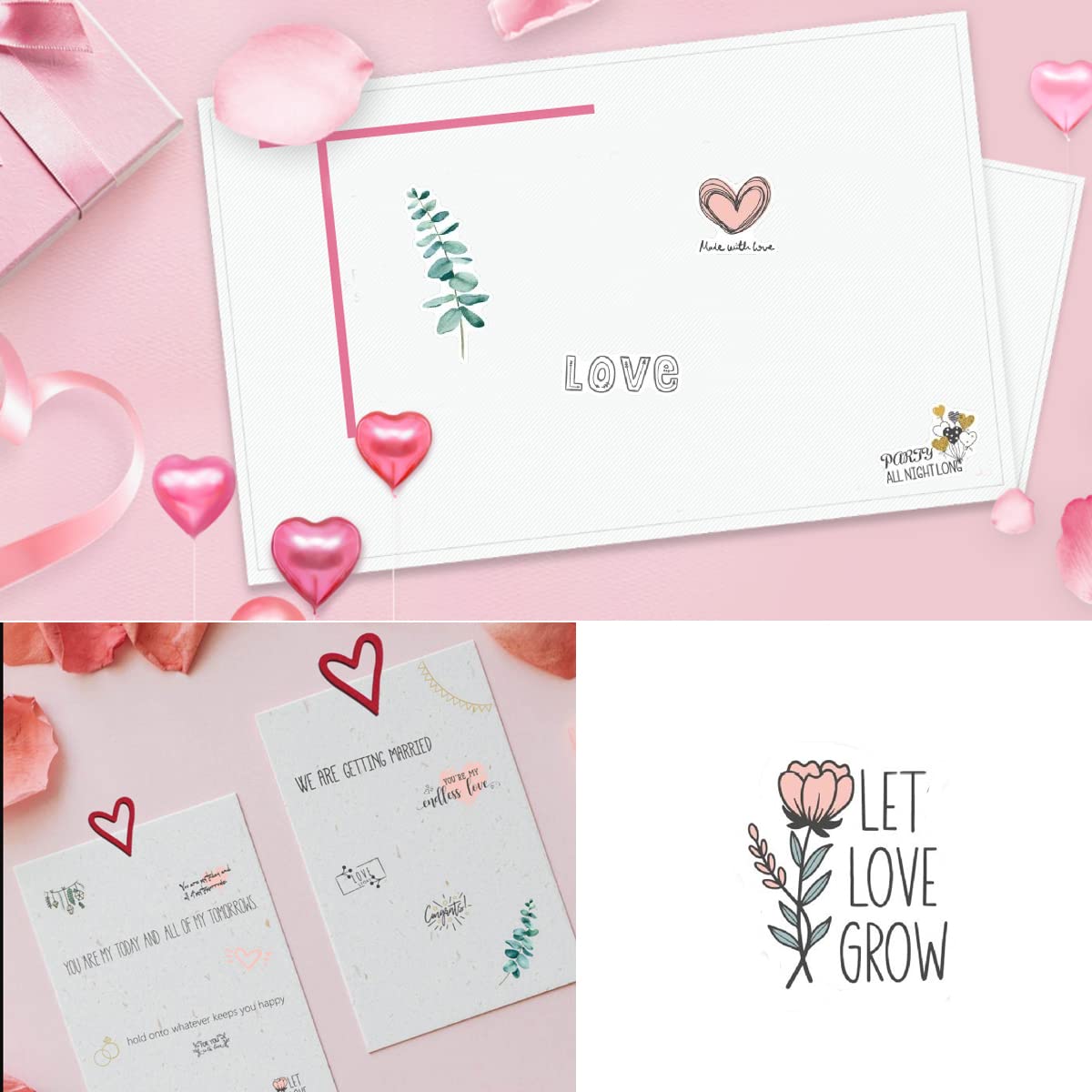 Adesivi per matrimonio, libro degli ospiti, 4 fogli [230 motivi] – adesivi per libri degli ospiti o album fotografici, adesivi per scrapbook o bullet journal