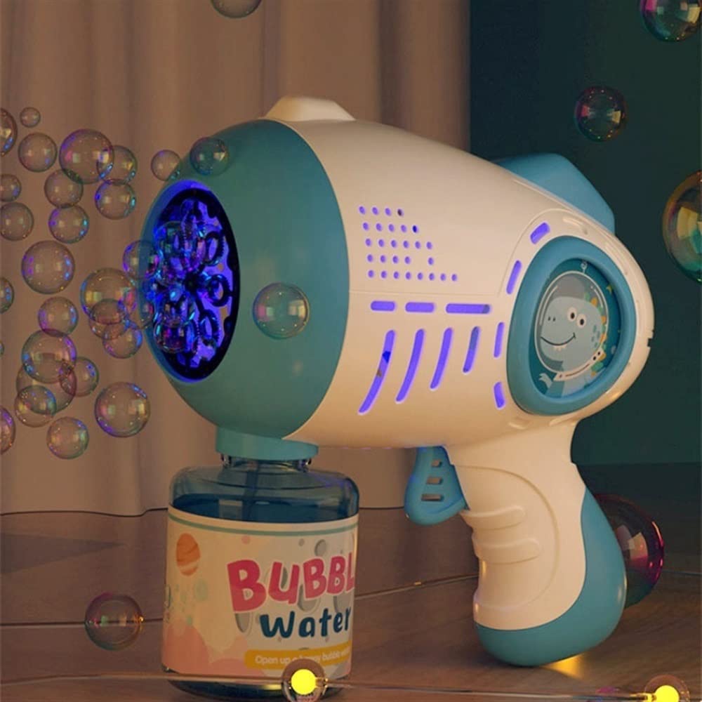 Bubble Gun? Bubble Machine for Toddlers 2-14,Electric Blower Dinosaurs Bubble Gun with 1 Bottles Bubble Refill Solution,Bubble Blaster Party Favors, Easter Basket Stuffers,Outdoors Activity