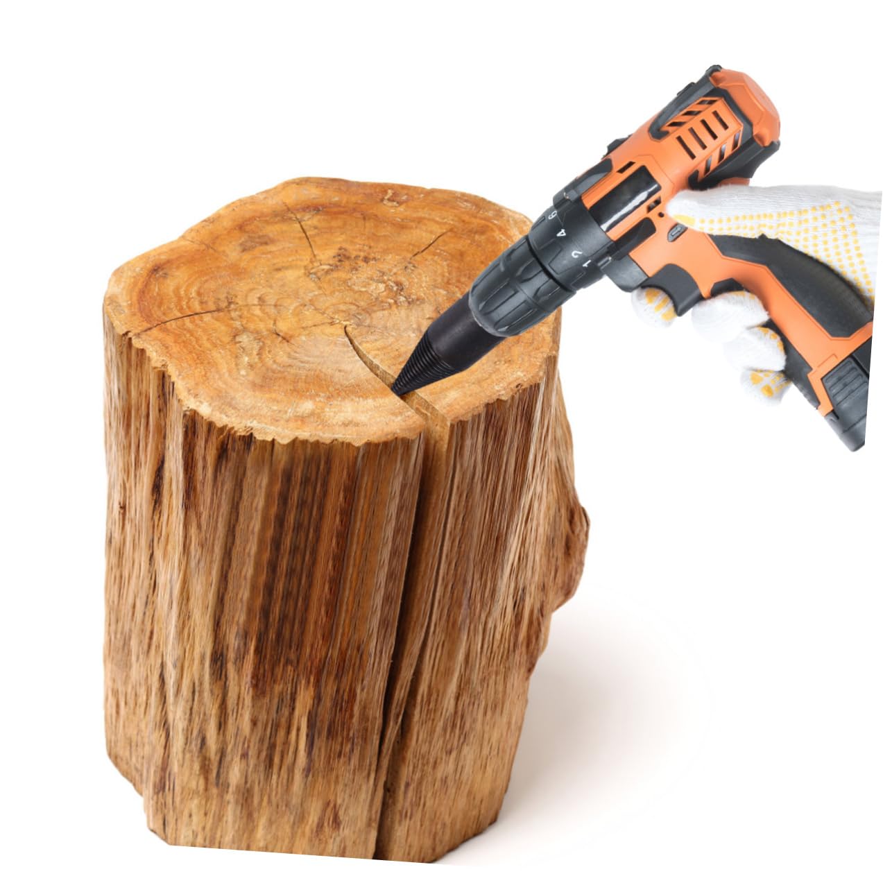Foret à Fendre le Bois 3 Pièces Conique en Acier Noir