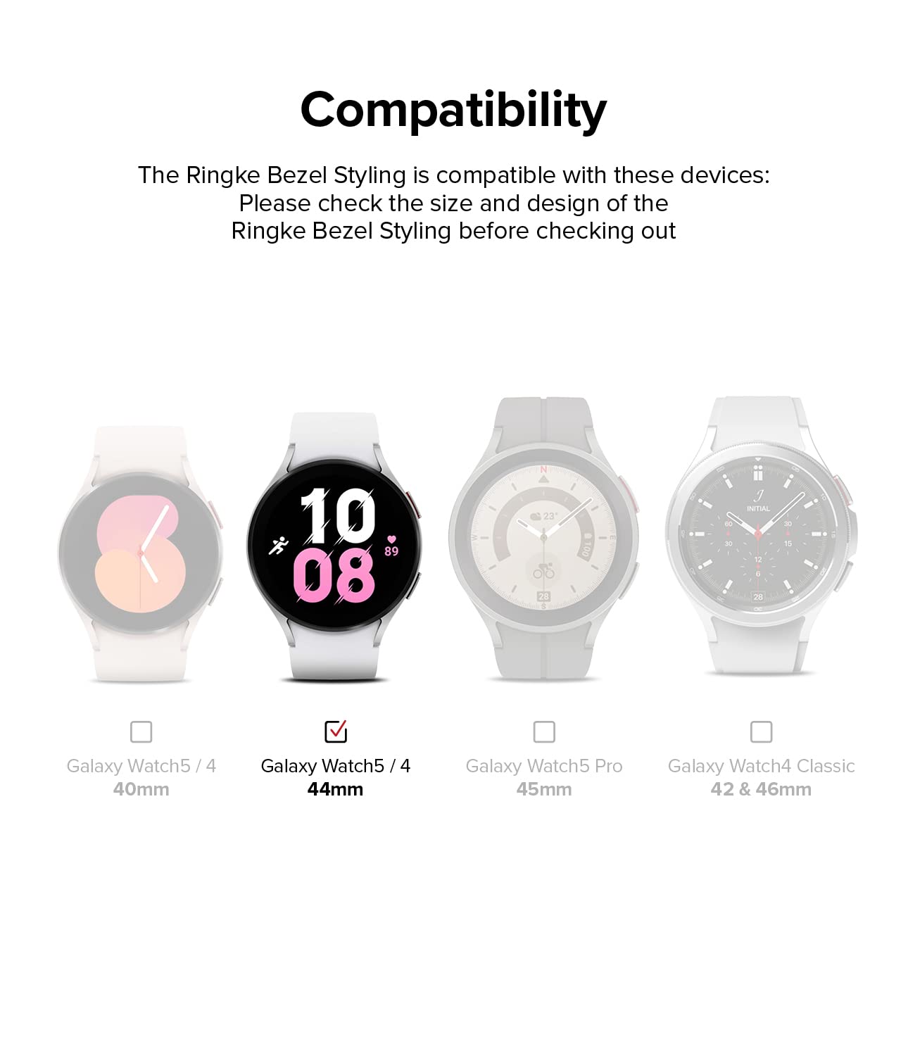 Ringke FR VAR Bezel Styling compatibile con Samsung Galaxy Watch 4 44 mm