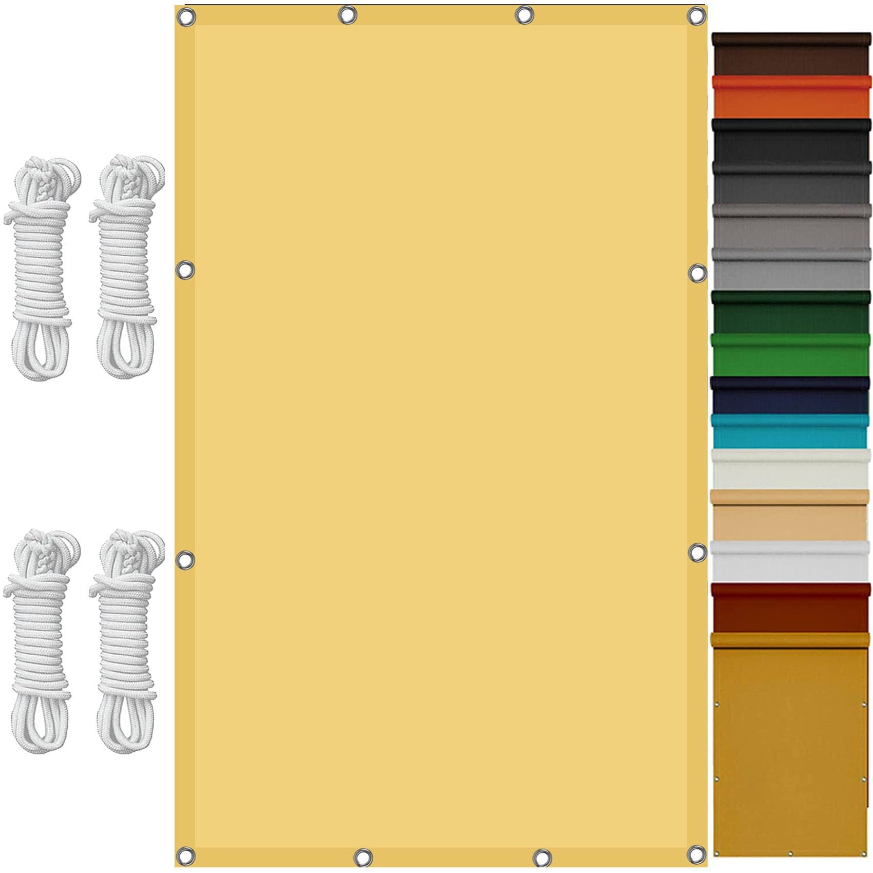 Voile d'ombrage rectangulaire facile à installer contre la chaleur