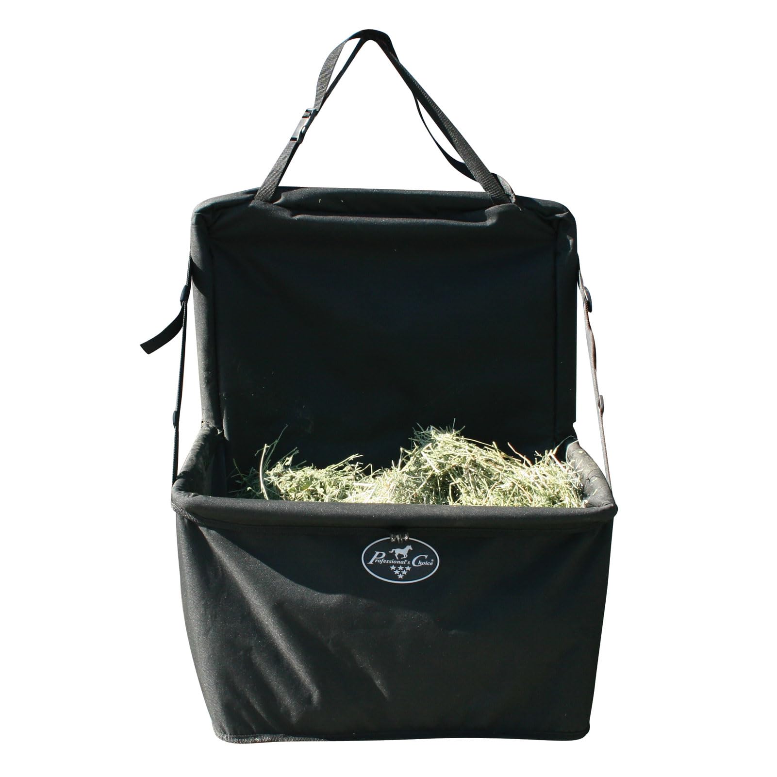 Professionals Choice 14X24X14 Equine Folding Combo Feeder Bag (Black)