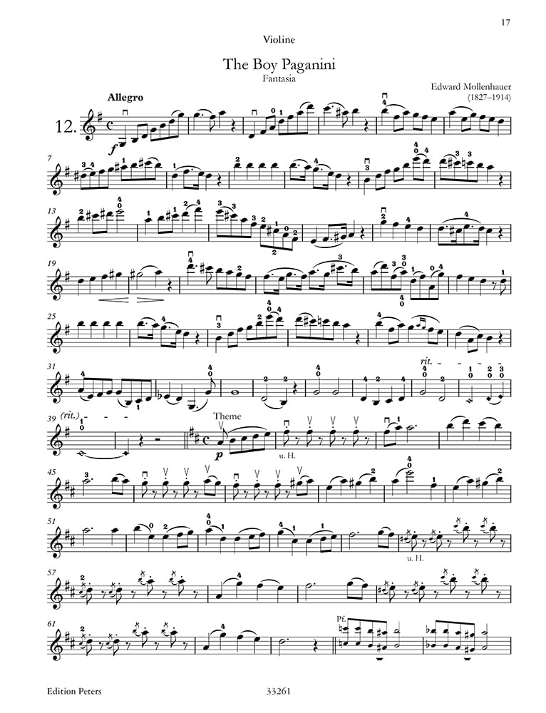 Piccolo Paganini: 30 Intermediate Recital Pieces for Violin and Piano, Conductor Score & Parts (2)