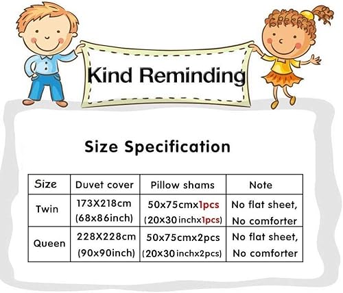 Miniatura 7 de Lurson Juego de funda de edredón de 2 piezas con estampado de coches de dibujos animados, azul para niños, tamaño individual, reversible, suave,