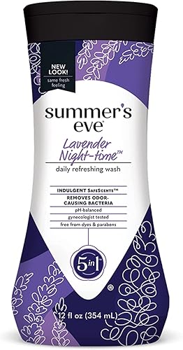 Summers Eve Lavanda lavado femenino refrescante diario nocturno pH equilibrado 12 onzas líquidas