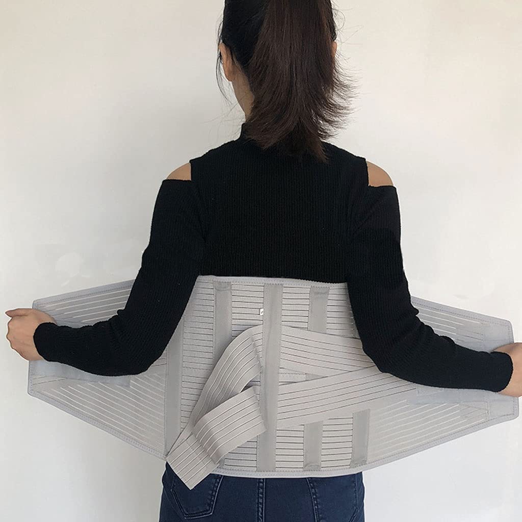 Tutore per la Schiena, 32 cm, Design Extra Largo, Cintura di rto Lombare per Uomo e Donna, Fascia di rto per la Vita, per alleviare Il Dolore Lombare, tutore Lombare Leggero per l'attivit