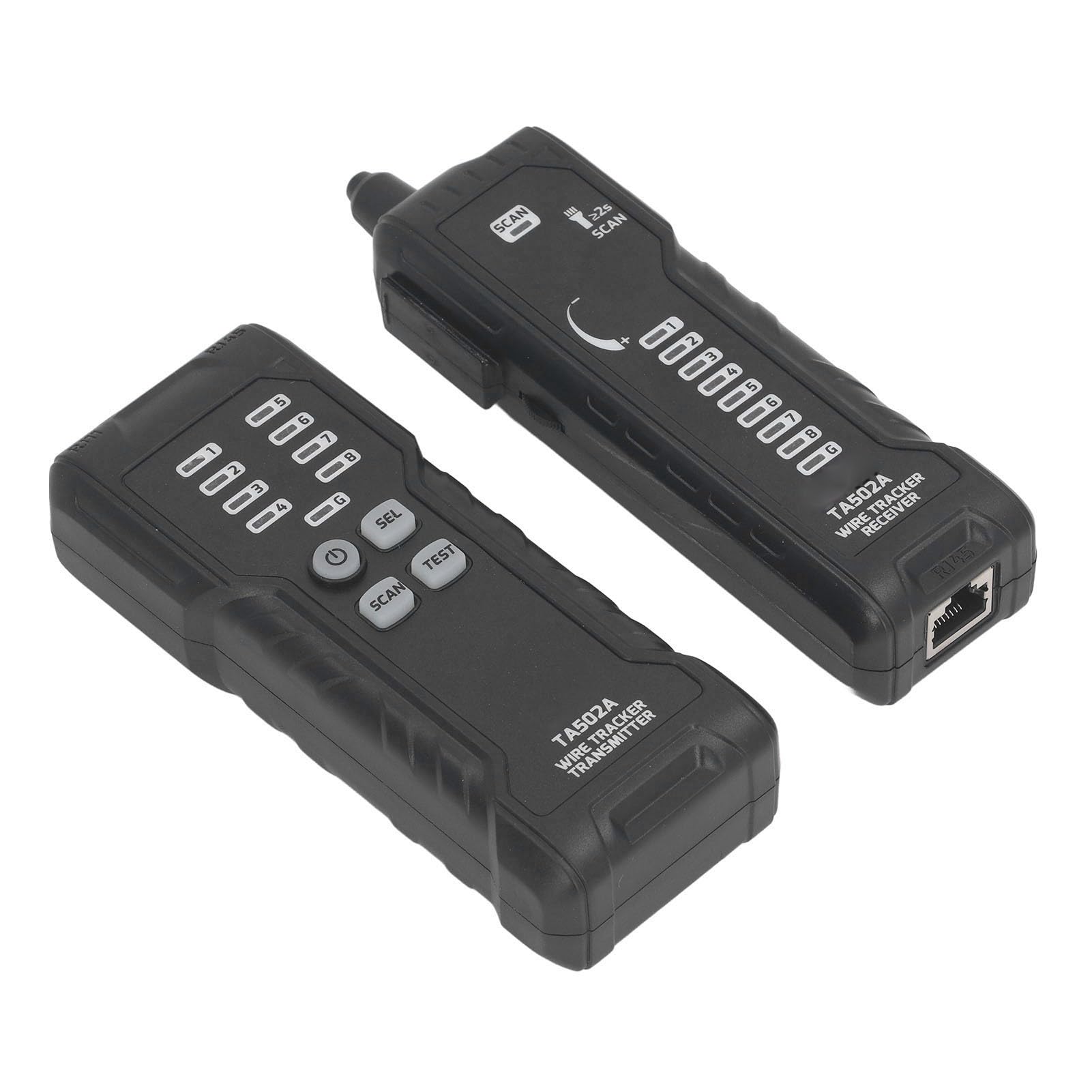 Cyfrowe urządzenie do testowania kabli sieciowych ze śledzeniem przewodów do RJ45 i RJ11, wykrywacz kabli z wyświetlaczem LED, zdalny pomiar do 3 km, w zestawie adapter do zacisków