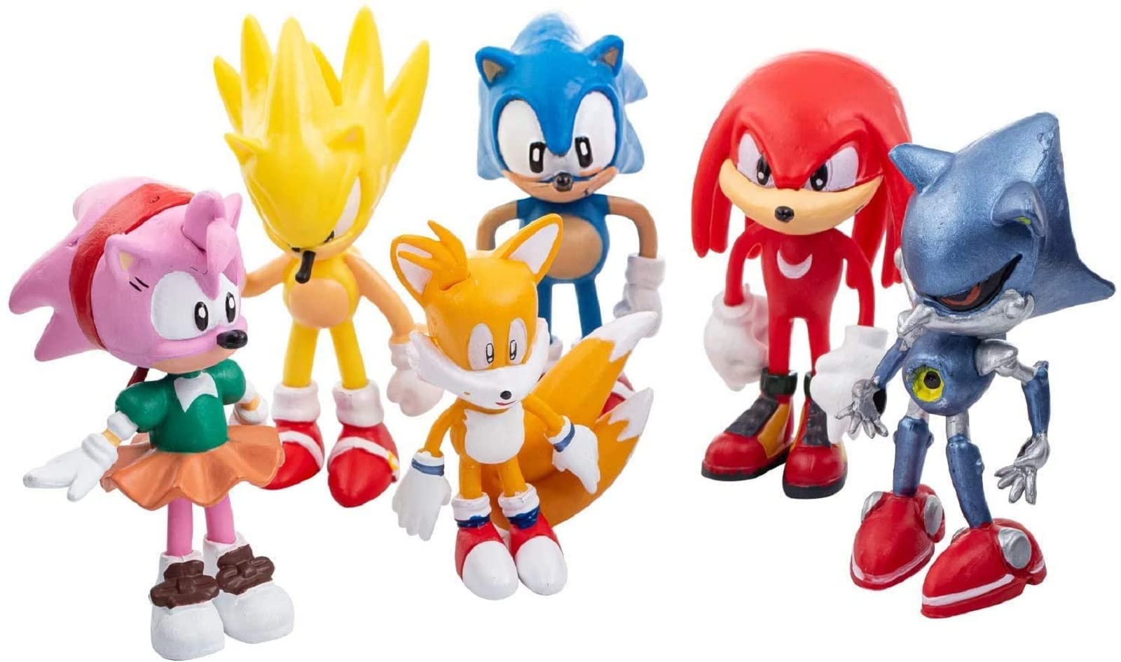 Buy 6pcs Sonic The Hedgehog Action Figures,Sonic Toys Classic Sonic