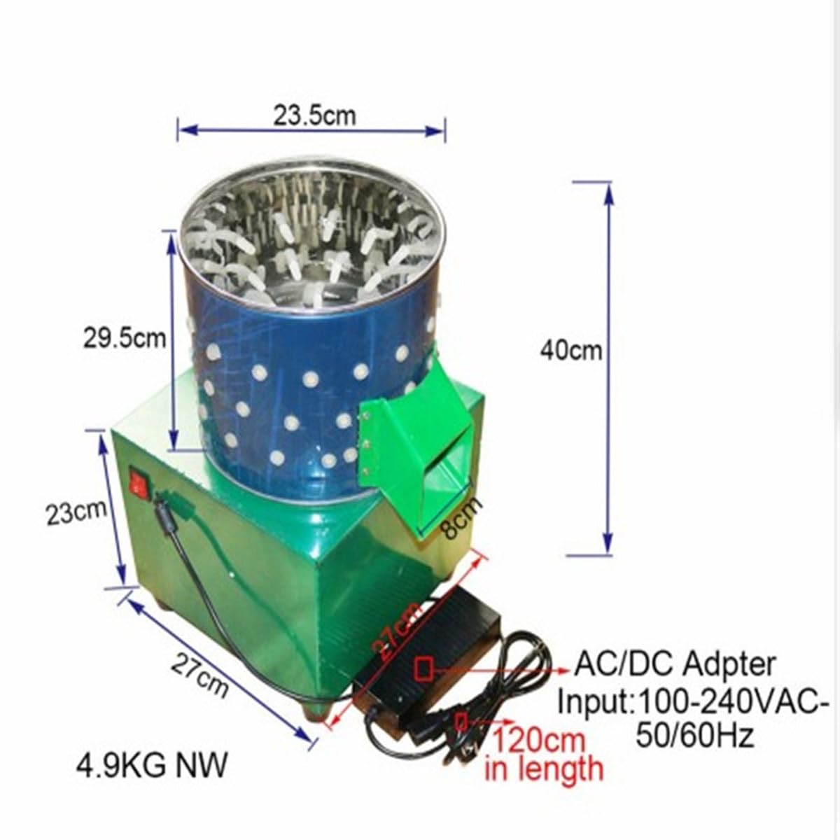 Máquina desplumadora de pollo, dispositivo automático de extracción de plumas de aves de corral de acero inoxidable para pollos y pavos