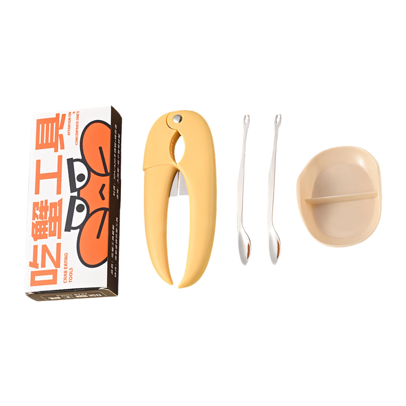 Kaeltsyn Ergonomic Handle Crabs Tool with Stainless Steels Construction for Seafood Lover and Home Chefs Simple Shrimp Utensils
