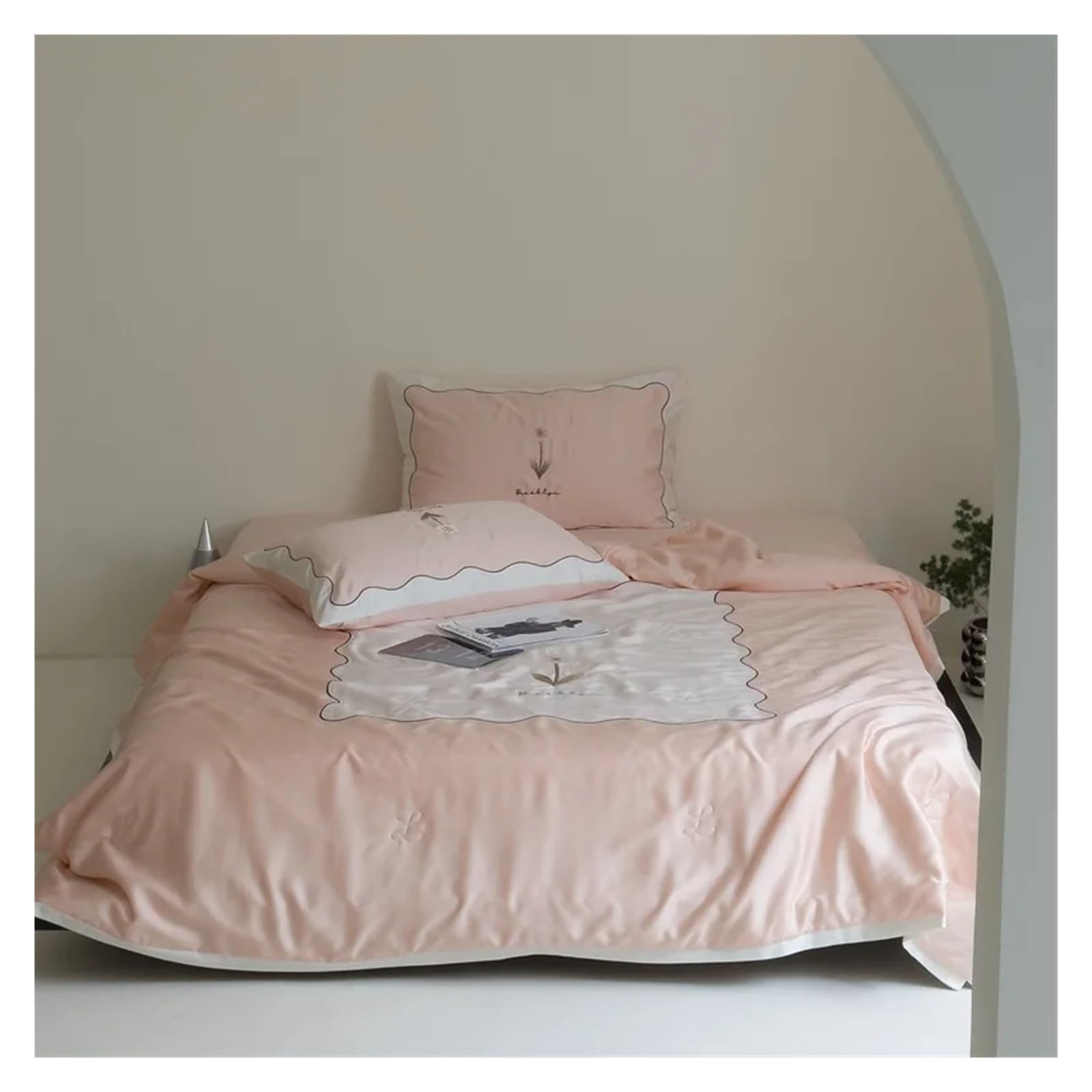 Sbcgfy D Uvet Cover Sets, Summer Uvet Cover Silk Embroidery Quilt Summer Quilt,-200Cmx230cm