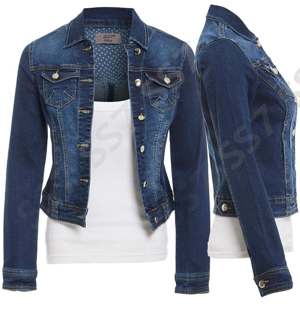 SS7 Femme Veste en Jean Indigo