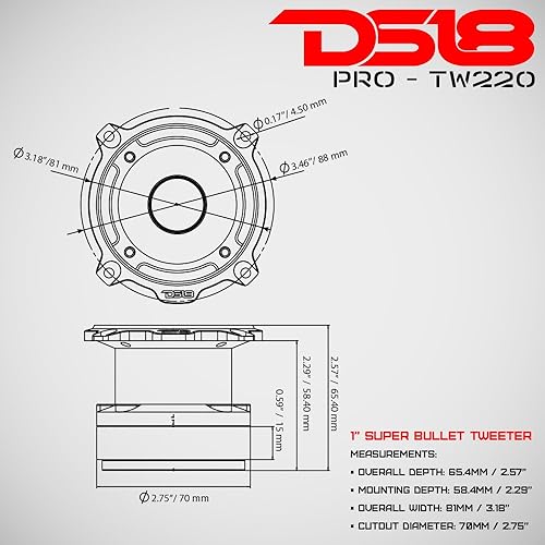Miniatura 3 de DS18 Super Bullet – Altavoz de agudos