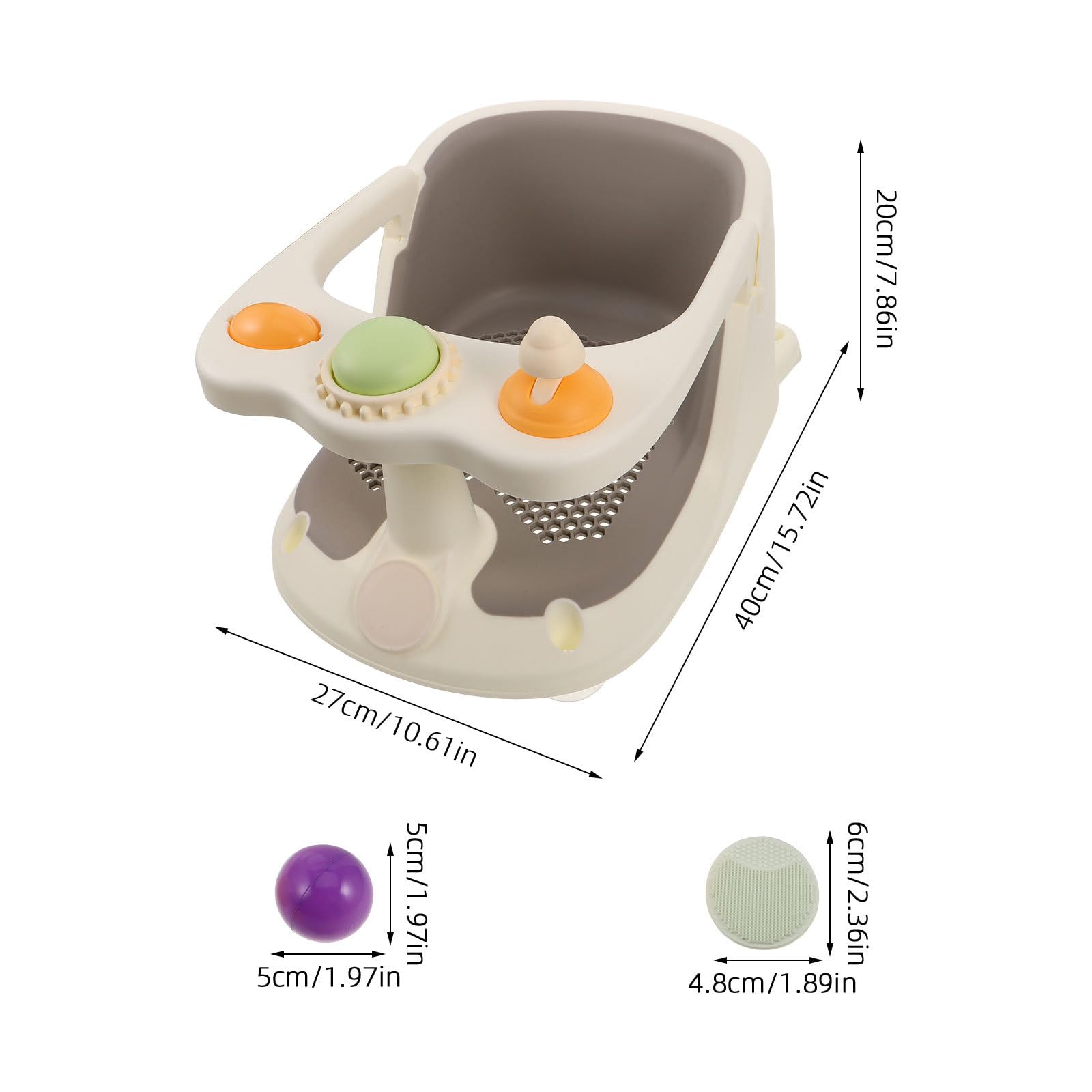 Silla de Baño para Bebés Antideslizante con Soporte Cómodo