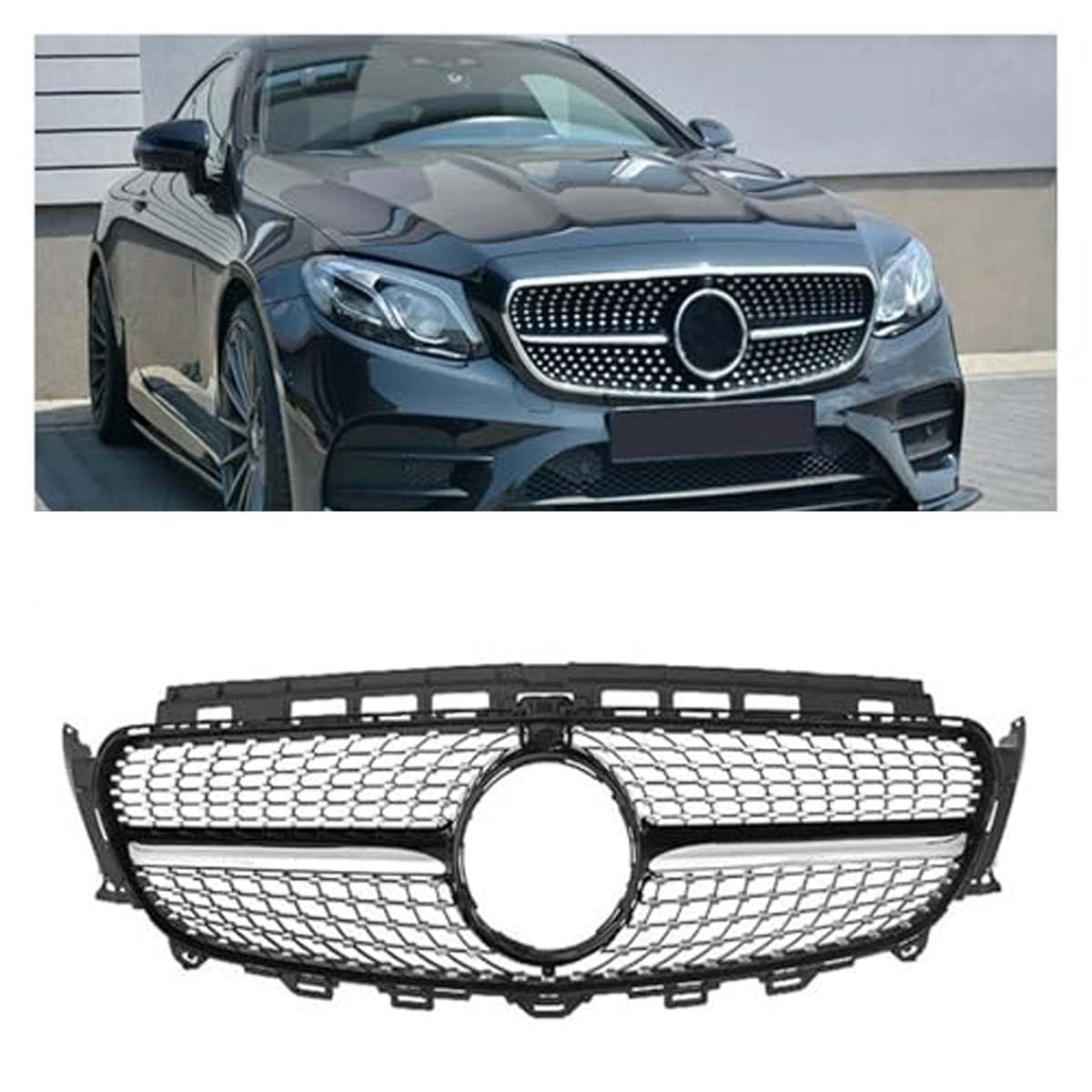 ZcsfcpA Front grille,Compatible with Mercedes-Benz W213 E200 E300 E400 2016-2020,Front grille parts