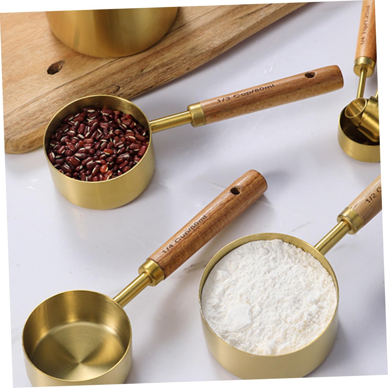 COLLBATH 4piezas Cucharas Medidoras Inoxidable De Aptas Tipo De Ingredientes Cucharadita Incluida