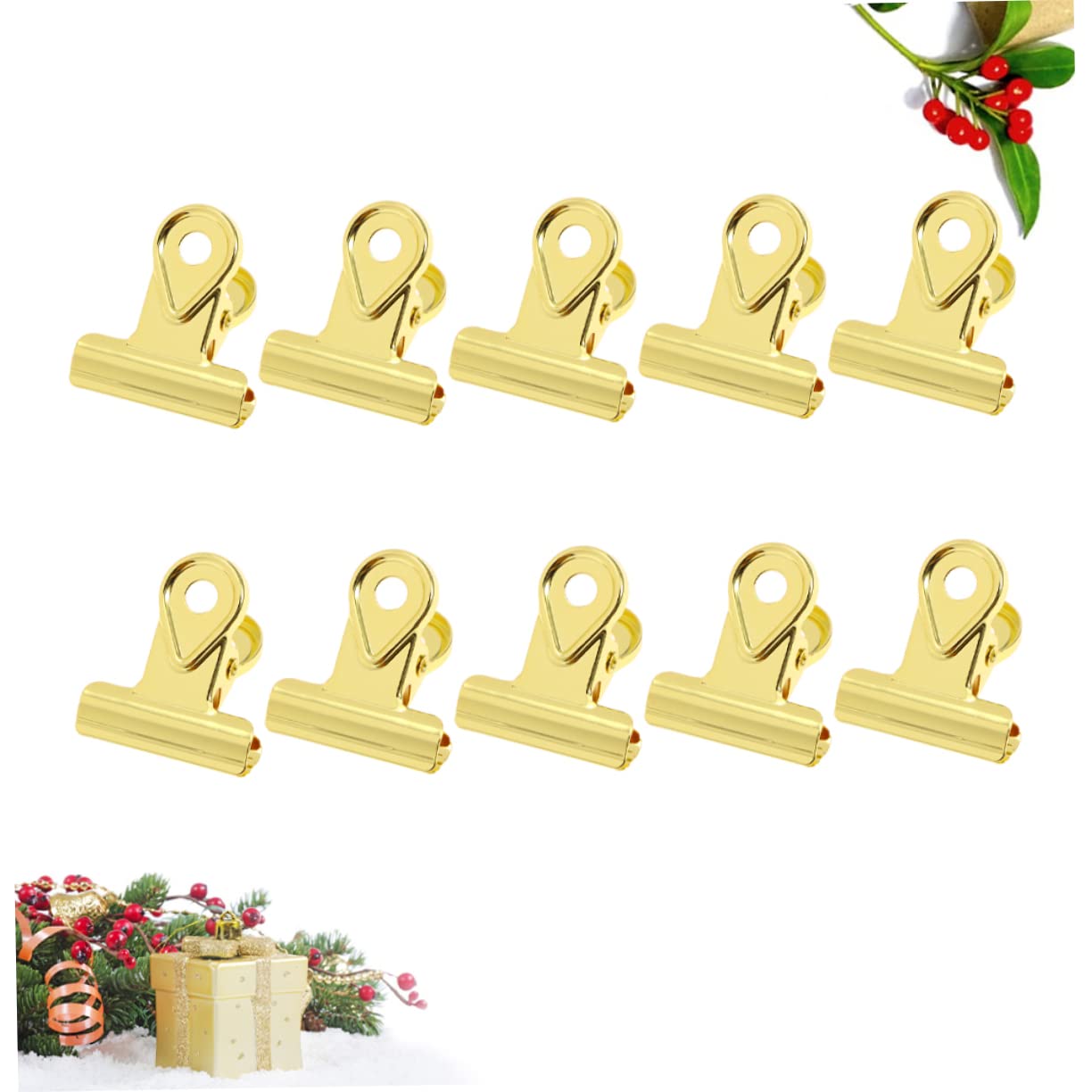 SHINEOFI 30pezzi Clip Metalliche Placcate Per Documenti Fermacarte Rame Color Per e Casa Per e Documenti e