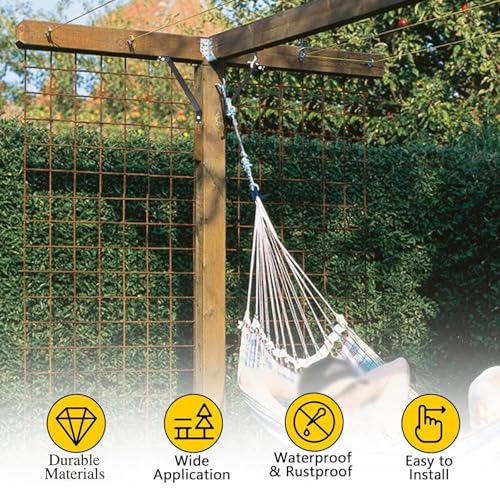 Soporte angular de arco a 45 grados para pérgolas, kit resistente de conectores para estructuras de madera: gazebos, casas de árbol, cabañas y patios (4 piezas) miniatura 6