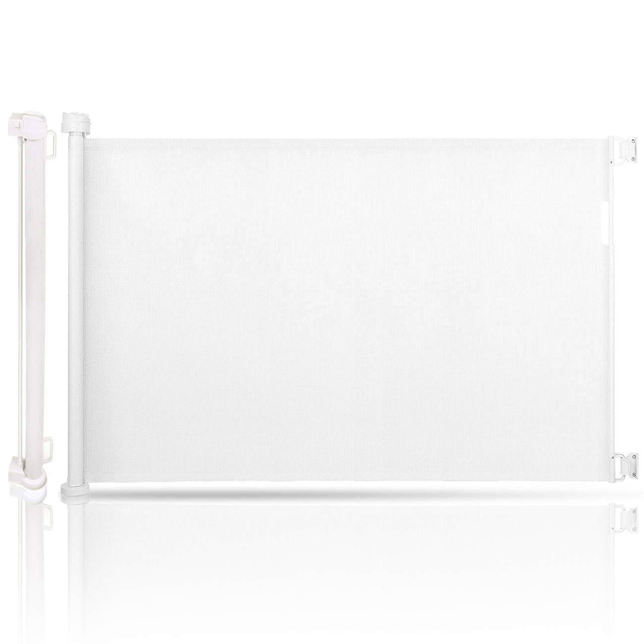 Retractable Baby Gate 0180cm, Extra Wide Stair Gate for Baby/Pets, One Hand Operated