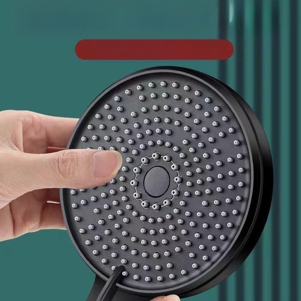 para ducha de Mano Grande con Boquillas Silicona para ducha(silver)