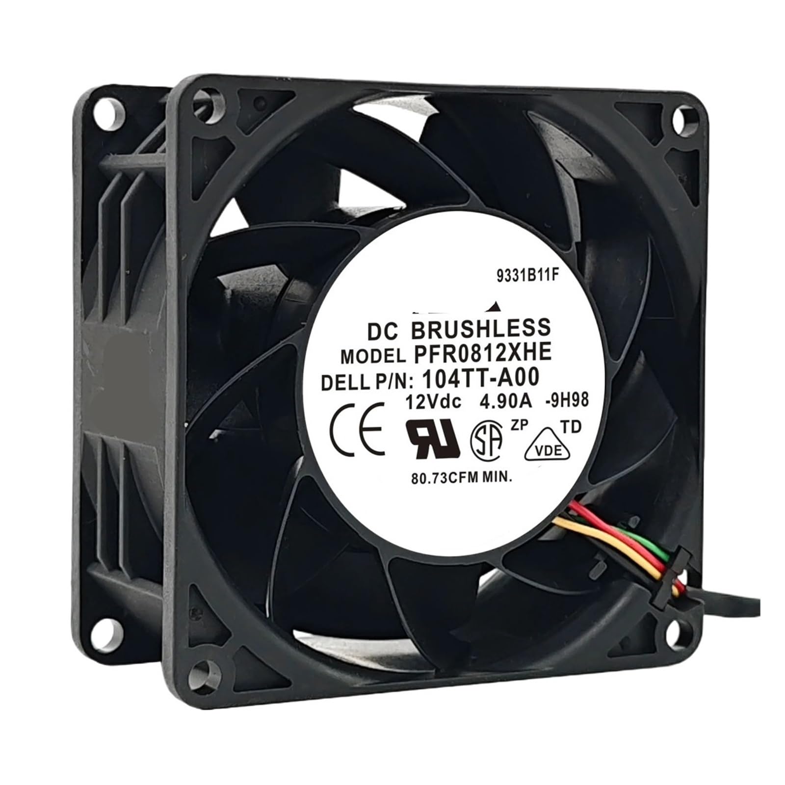 EGTDSFGJA 1pcs PFR0812XHE 12V 4.9A 8038 80 * 80 * 38mm Cooling fan