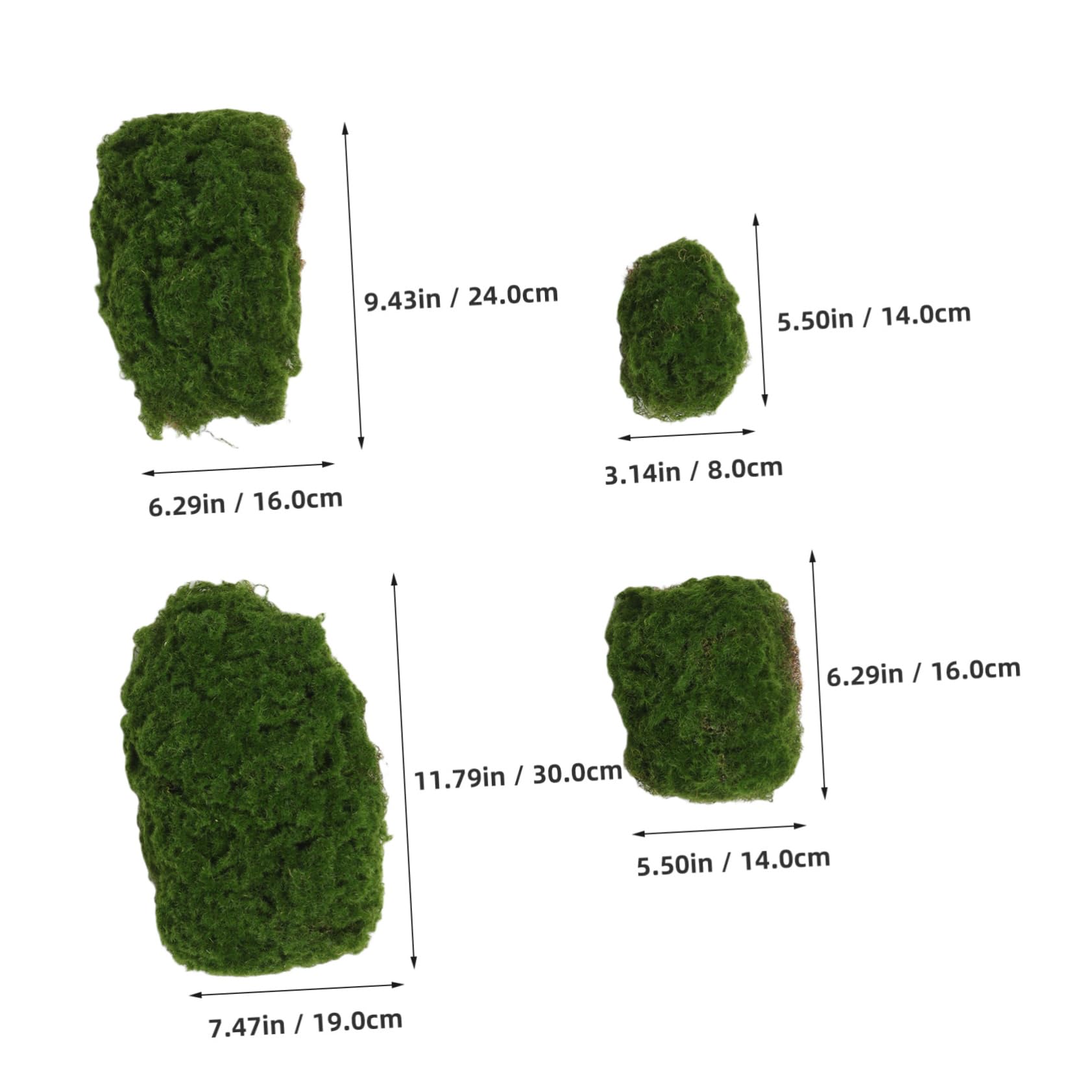 FUNOMOCYA Preserved Moss Stones Decorative Faux Moss for DIY Projects Seasonal Decorations
