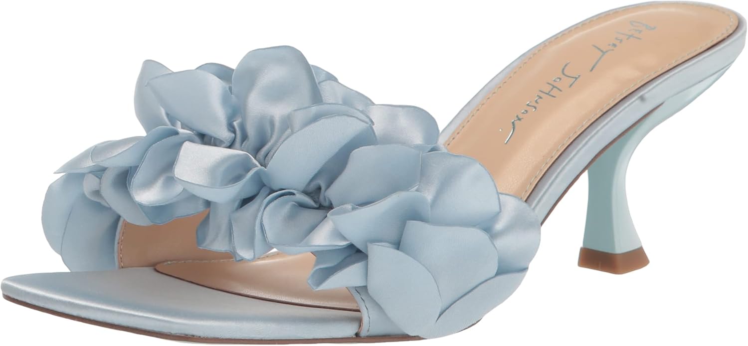 Betsey Johnson Women's Kimi Heeled Sandal, Light Blue, 5.5