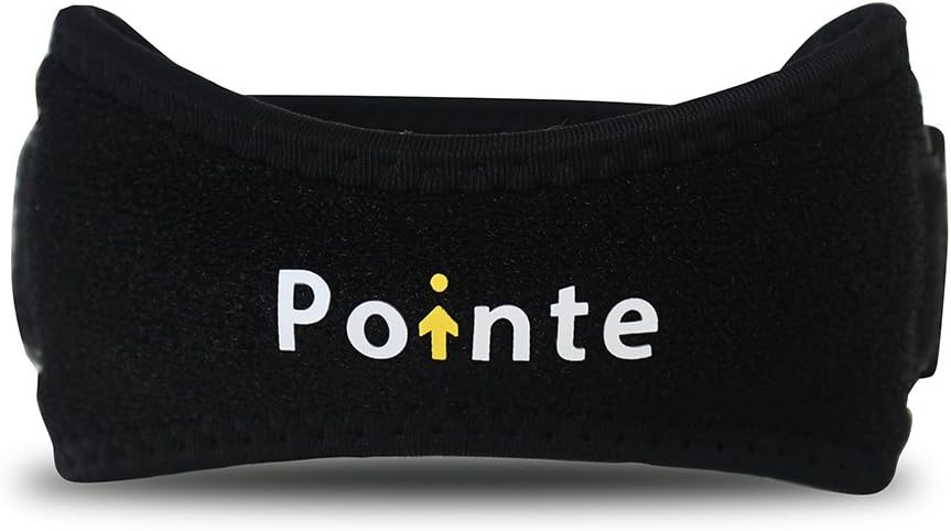 Pointe Premium Design Patella Knee Strap for Support & Pain Relief - For Running, Basketball, Hiking, Soccer, Volleyball, Squats, Jumper's Knee (1 Piece)