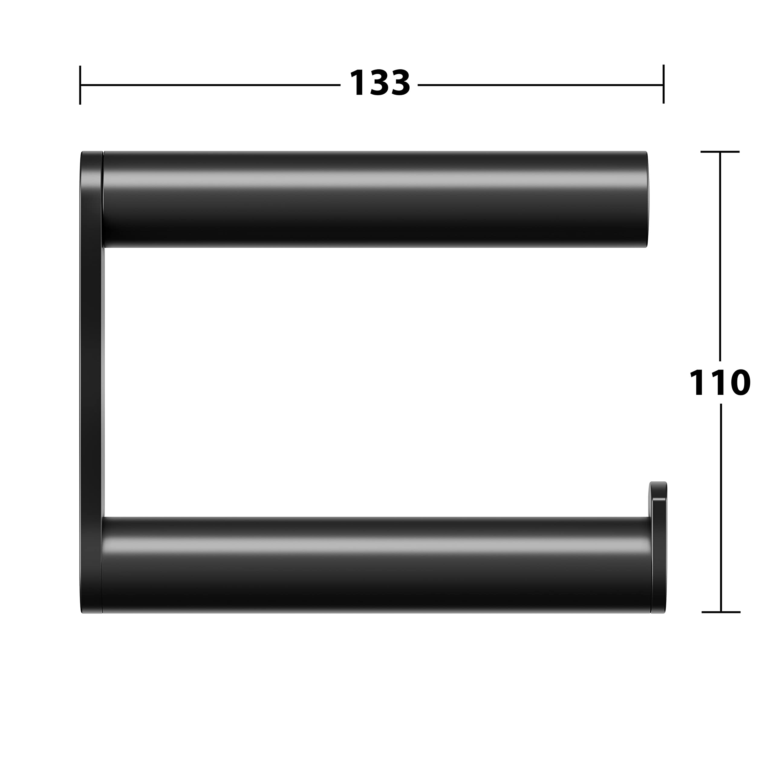 KEUCO Plan Set aus Toilettenpapierhalter und WC-Bürstengarnitur, schwarz | Made in Germany, inkl. Schrauben und Dübel, Bad-Accessoires zum Schrauben