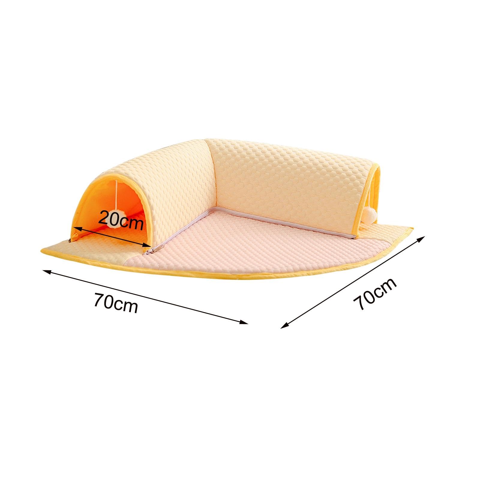 KESOTO Tunnel de Jeu Amovible pour Chat avec Balles Suspendues, Idéal pour Les Petits Animaux comme Les Lapins, Les et Les Hamsters, Triangle et L