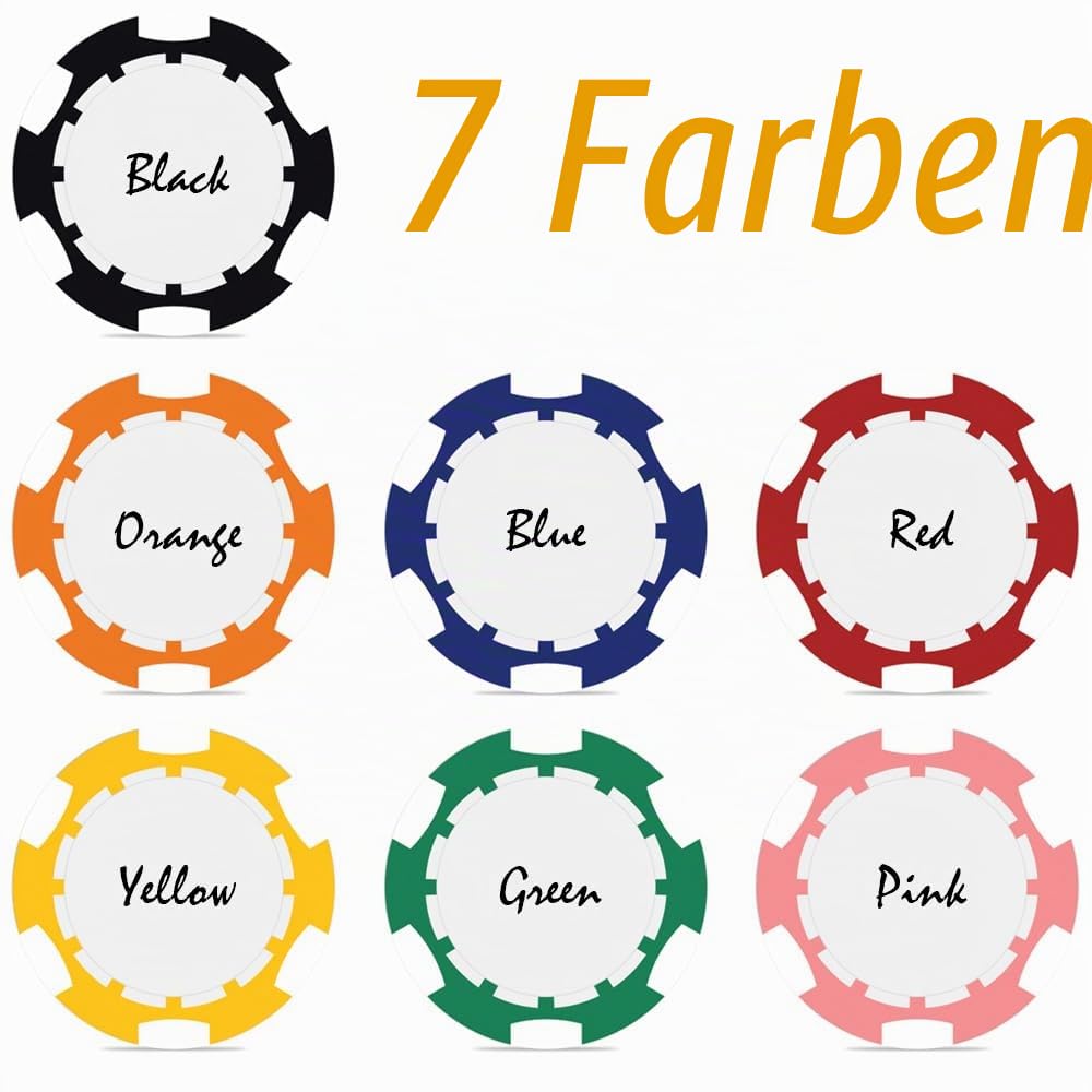 40 mm individuelle Pokerchips mit Ihrem Text, Logo oder Design für Hochzeiten, Jubiläen, Partys, Firmenveranstaltungen und Spendenaktionen, 100 farbige 11,5 g Pokerchips in Casino-Größe (schwarz)