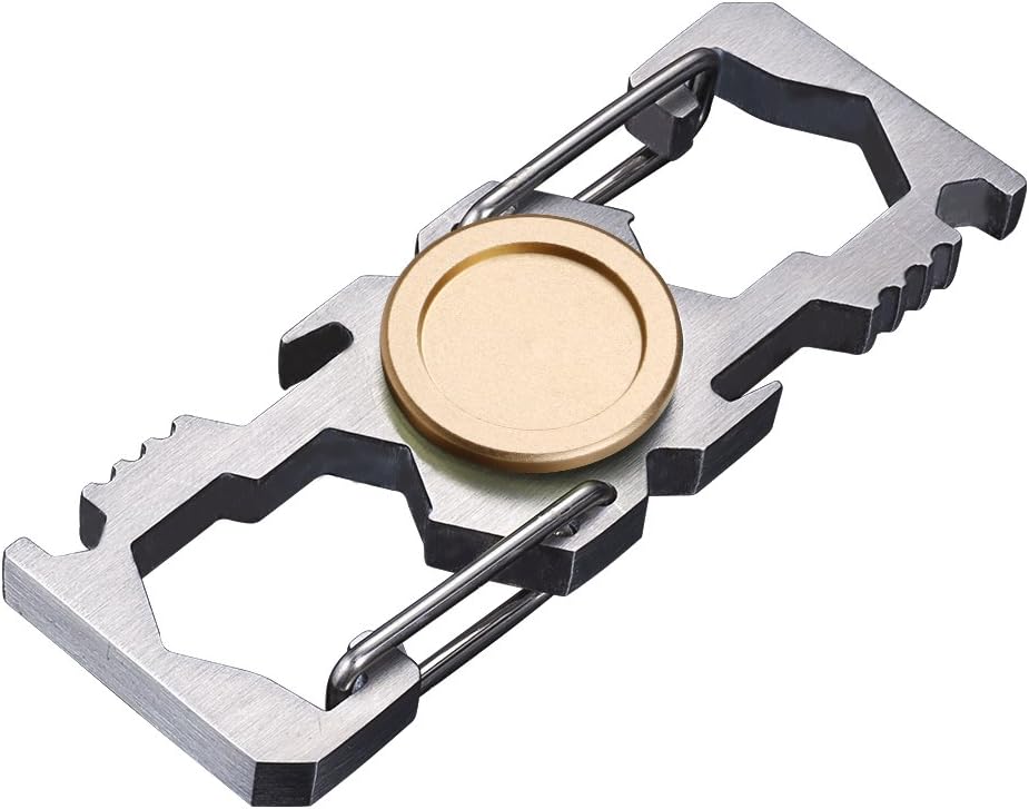 TOPROAD Fidget Spinner ,Multi-function Fidget Spinner Anti-Anxiety 360 Spinner Helps Focusing Fidget Toys 6 In 1 EDC Outdoor Multi Tool Stainless Steel Best Stress Reducer Relieves ADHD
