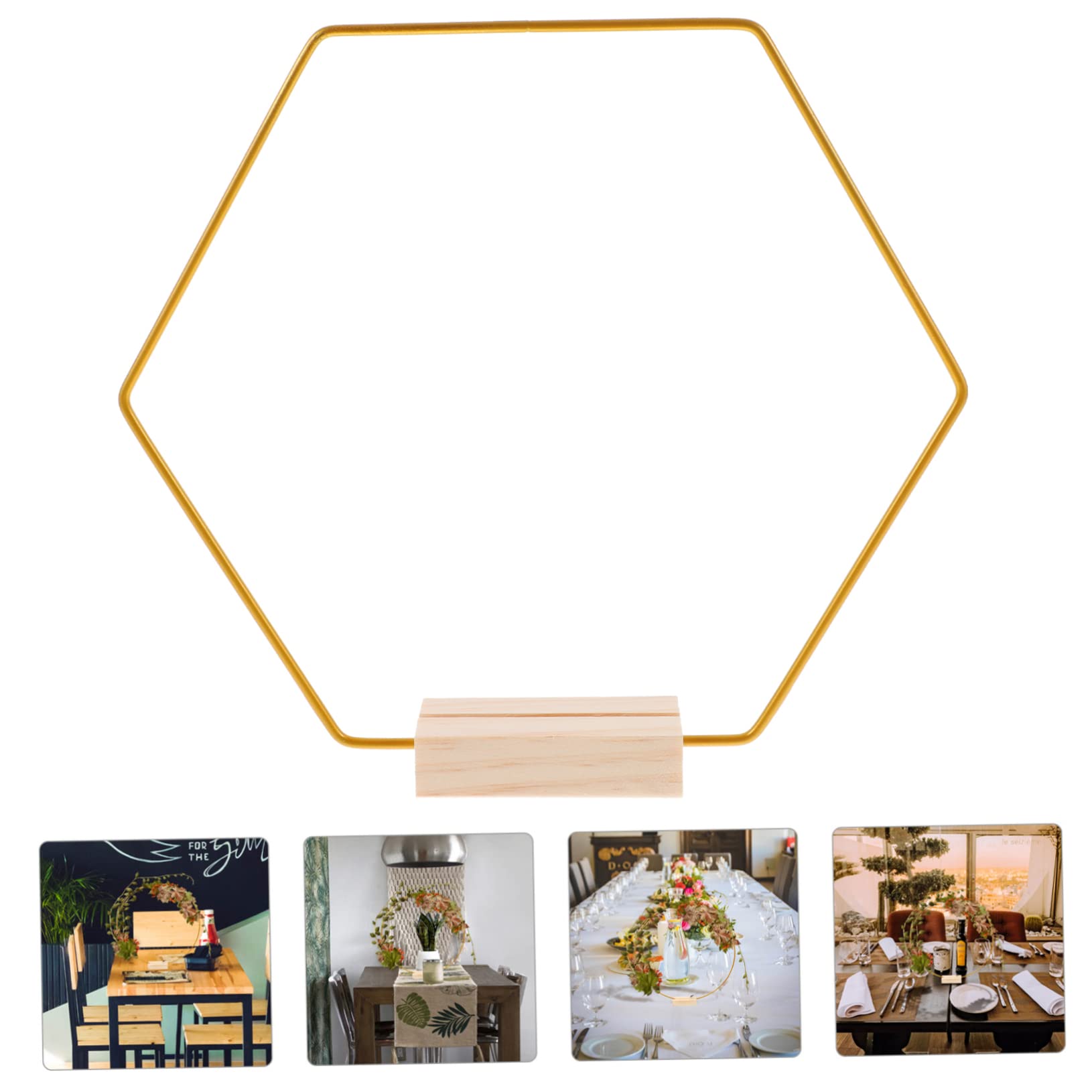 6juego Aros De Metal Hexagonales para DIY De Base para Decoración De Mesa y De Sueños