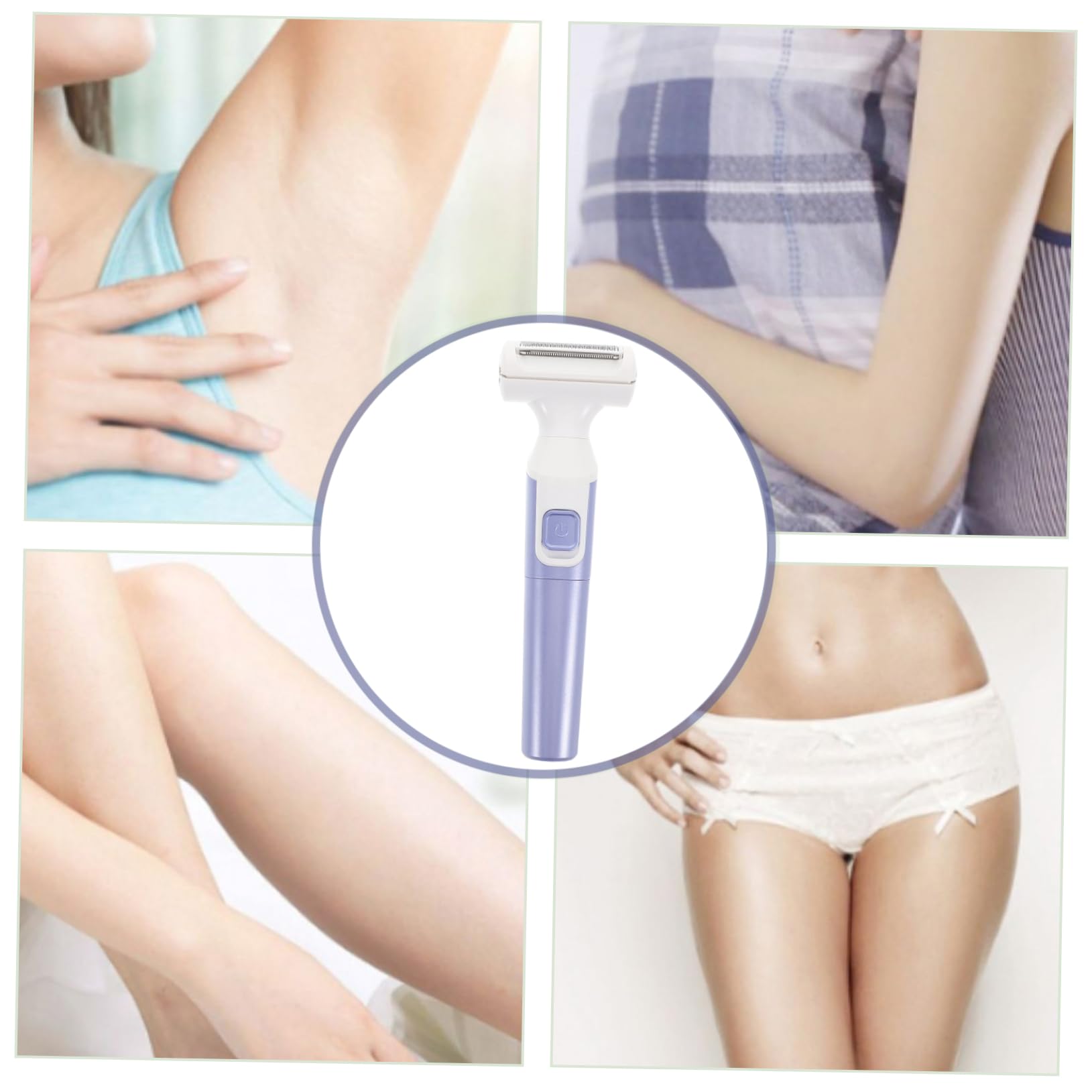 LIFKOME Dispositivo de Depilación Eléctrico para Mujeres y Hombres 1 unidad Tamaño Compacto Indoloro para Cuerpo Completo Uso Facial Brazos y Zonas Íntimas Color Azul Resistente al Agua