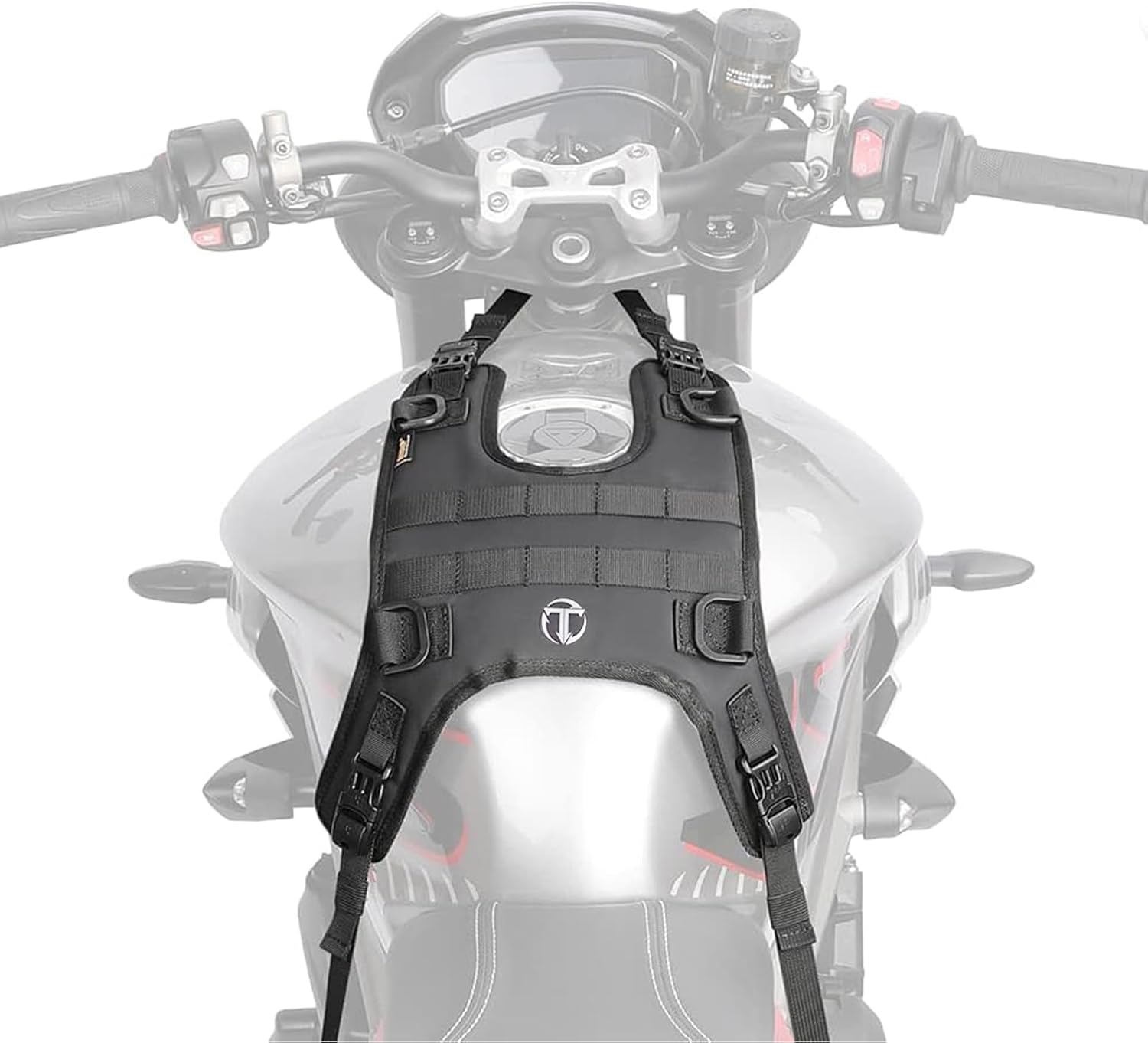 Motorcycle Tank Bag Base - Universal Bumper Bag - Suitable for ATV, Motorcycle, UTV, Truck, Snowmobile, Sled, Scooter, Car, Bicycle