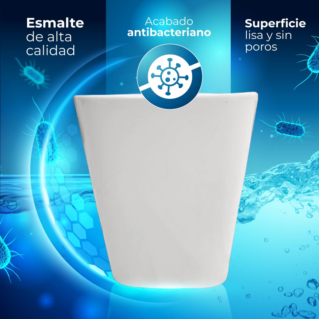 INODORO Completo con BIDET, Inodoro y Bidet Blanco, Pack Wc Inodoro, Retrete con Bidet para Hogar, Sistema Rimless Antibacterias, Tapa Dura Extrafina Amortiguada, Salida Dual