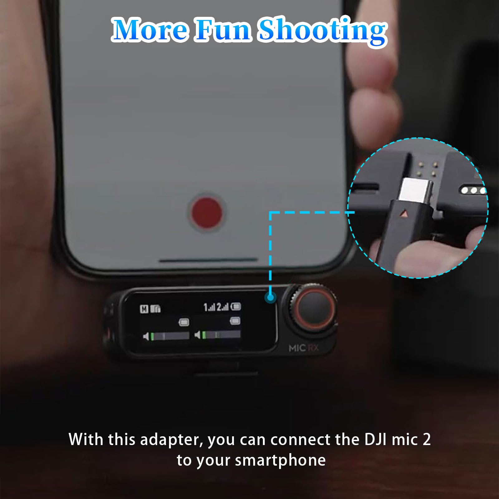 Amazon.co.jp: ZEXIBATH DJI Mic 2 Type-Cアダプター、USB-Cワイヤレス