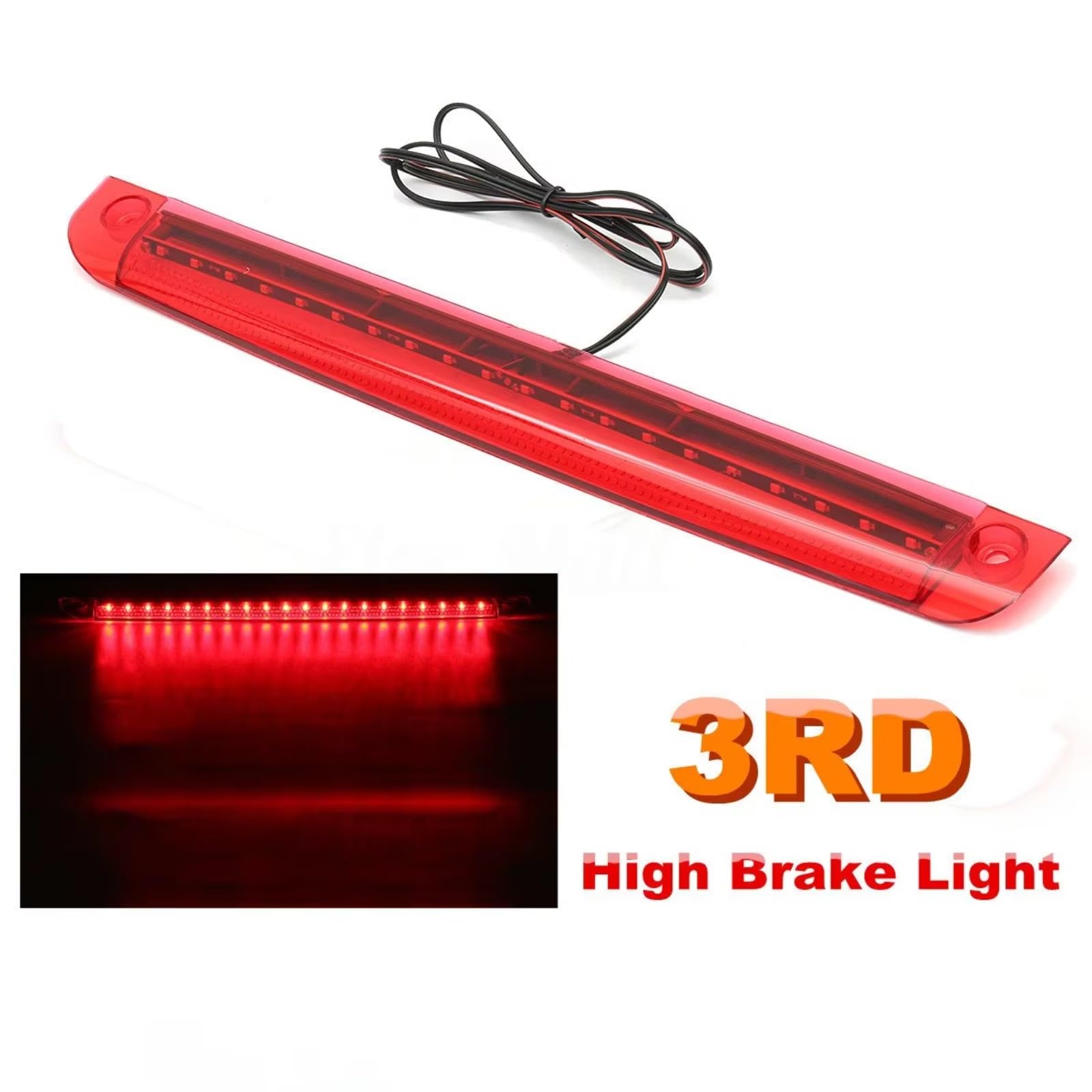 Feu Stop Arrière High Tail Third Universel voiture moto rouge 12V 20 LED 3RD feu Stop arrière de frein à montage élevé