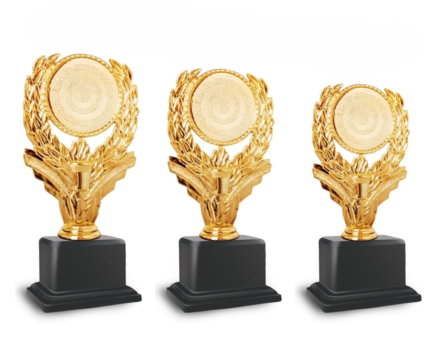 Kesora® - Premium Set of 1st, 2nd & 3rd Trophy Award with Custom Logo for Events and Functions (18 cm, 20 cm, 22 cm)-picture-16